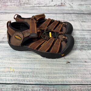 KEEN Kids Newport Waterproof Sandals Brown Orange Size 2